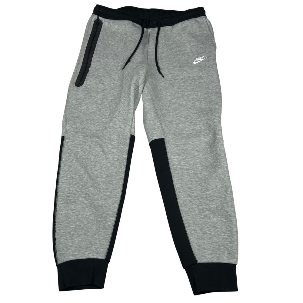 Nike Tech Fleece Joggers Mens XL Grey Black Color Block Tapered Sweatpants